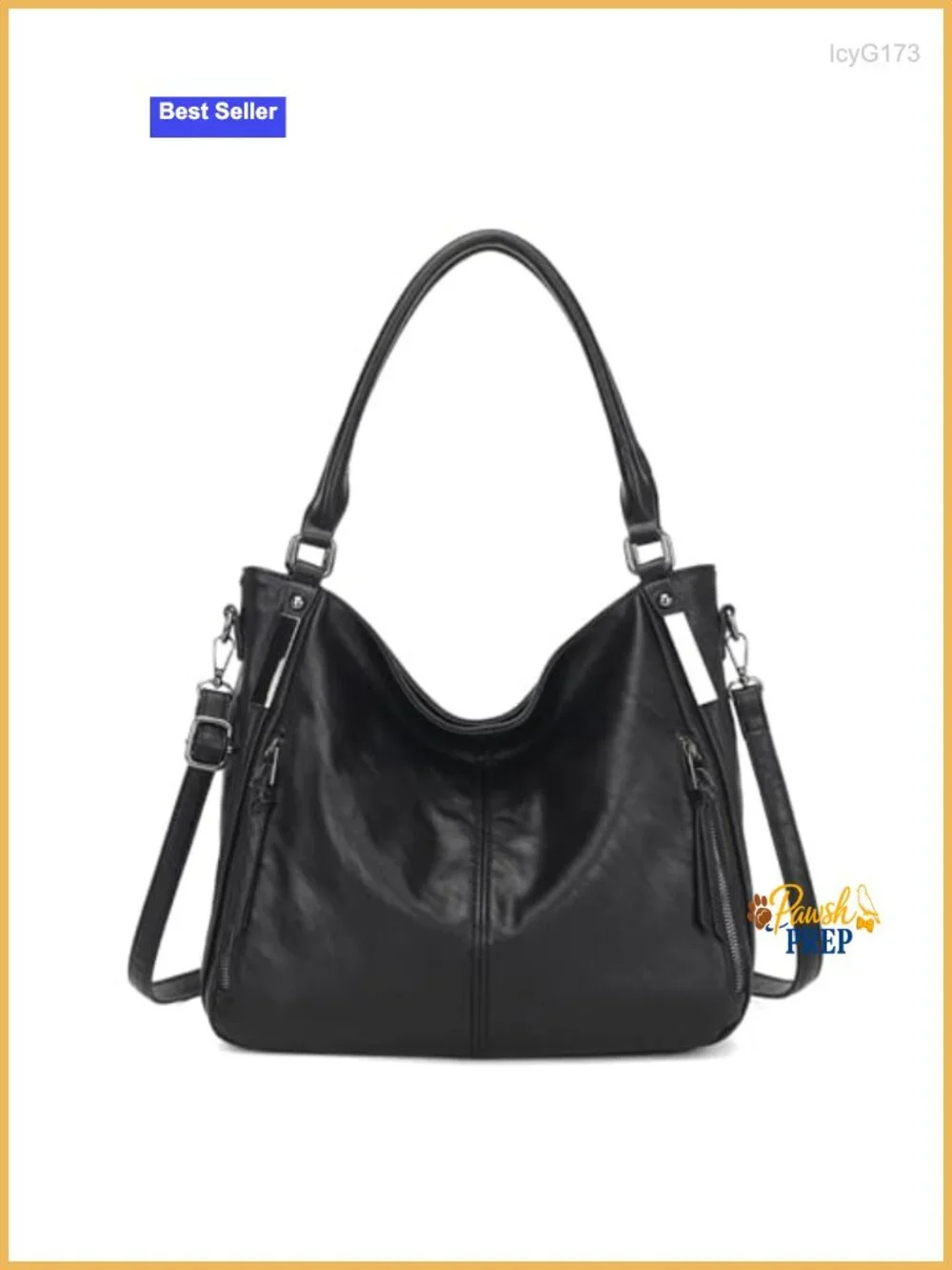 Women's Hobo Tote Bag Large Soft Faux Leather Shoulder Handbag, Detachable